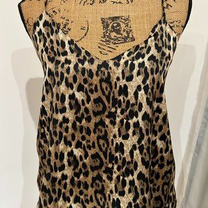 Zara Basic Leopard Print Tank Top